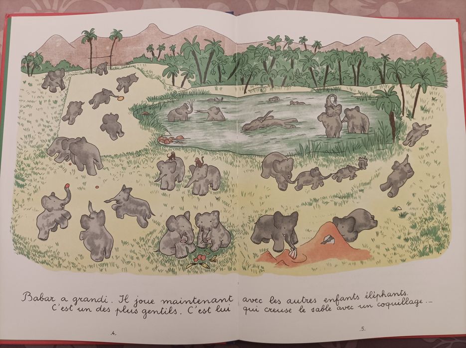 Lindo Livro ' Histoire de Babar, lê Petit Elefant '