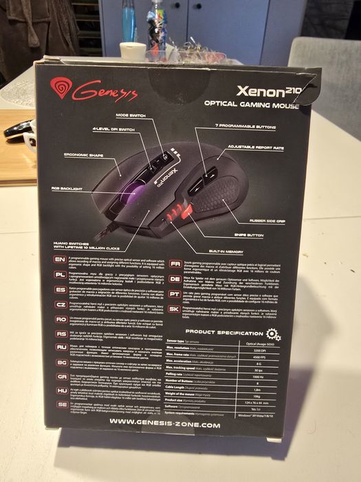 Mysz gamingowa GENESIS Xenon 210 – RGB – 3200 DPI – NOWA