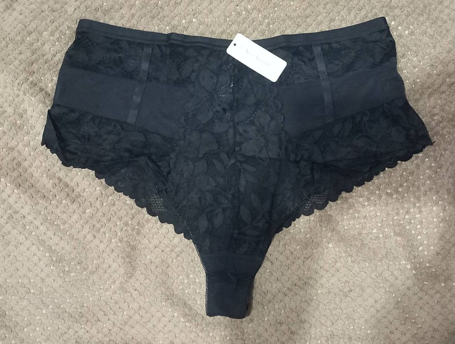 Шикарні мереживні стрінги з високою посадкою батал 50-56р