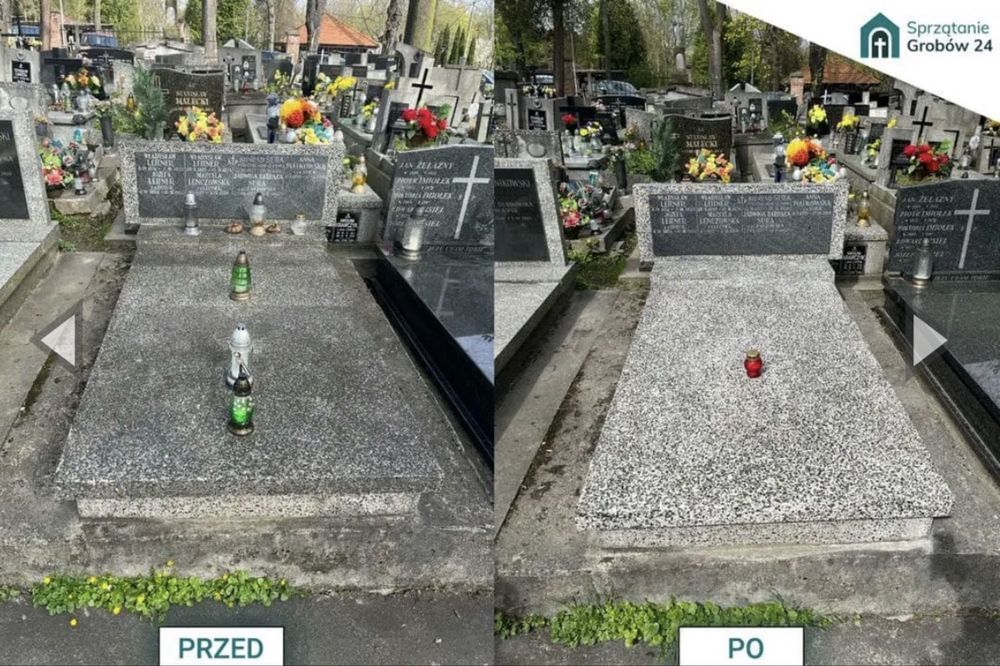 Czyszczenie grobow,sprzatanie pomnikow