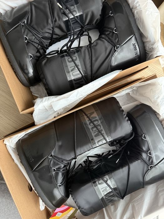 Високі мунбути Moon Boot Icon High Glance Black оригінал