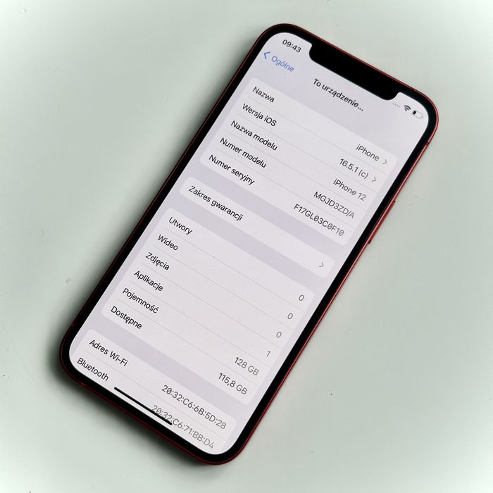 Iphone 12 128gb Red - BATERIA 90% - MDM