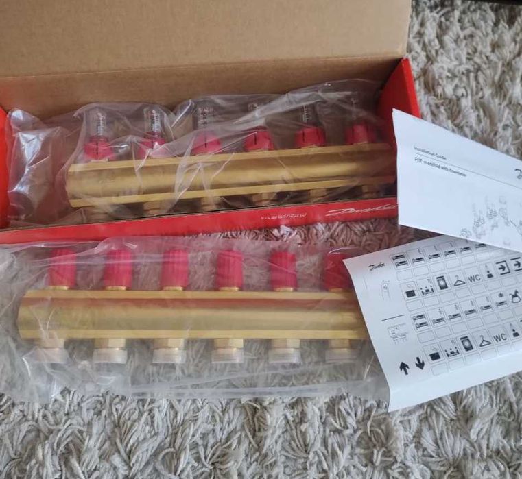 Колектор Danfoss FHF-6F з витратомірами 6+6 (088U0526)