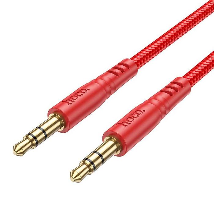 HOCO Kabel AUX Audio minijack 3,5 mm 1m czerwony
