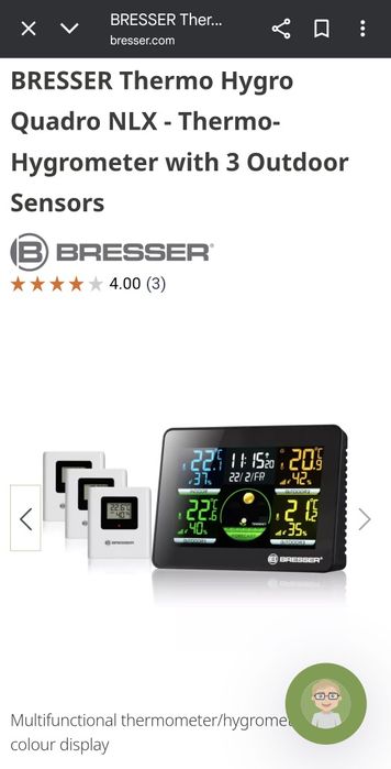 Weather station Bresser Quadro NLX with 3 outdoor sensors with guarant64750940973825124