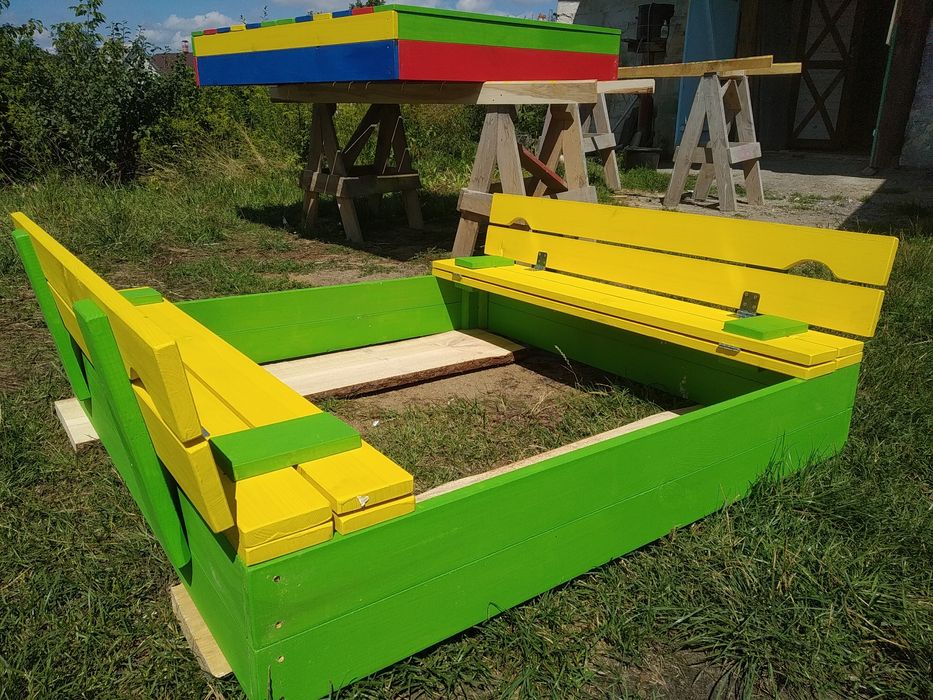 Пісочниця з кришкою! детская песочница!