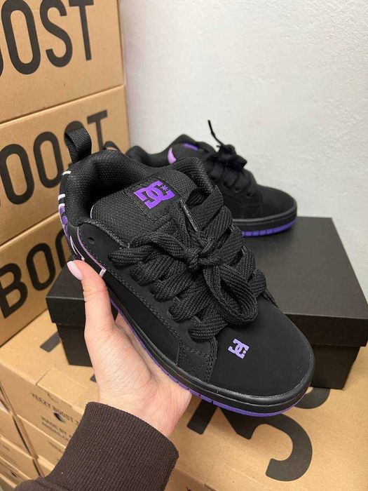 Женские кроссовки DC Shoes Court Graffik "Black Purple" 36-41