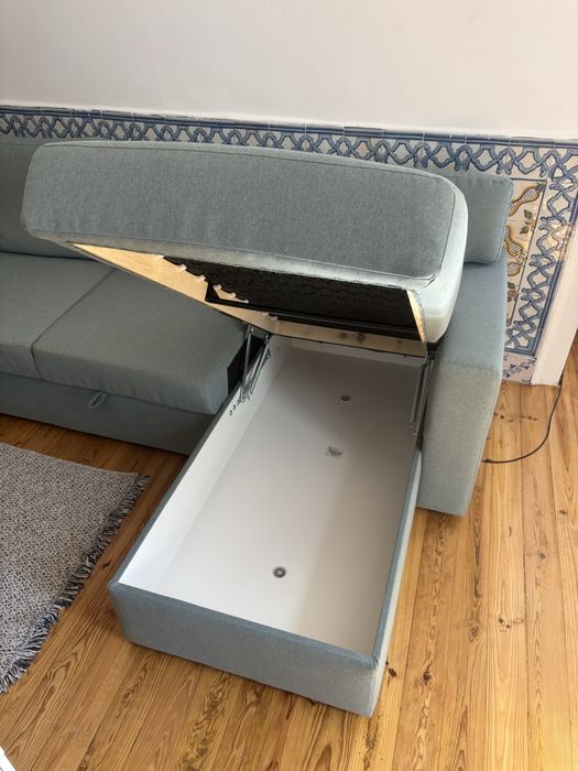 Sofa- cama  cor turquesa
