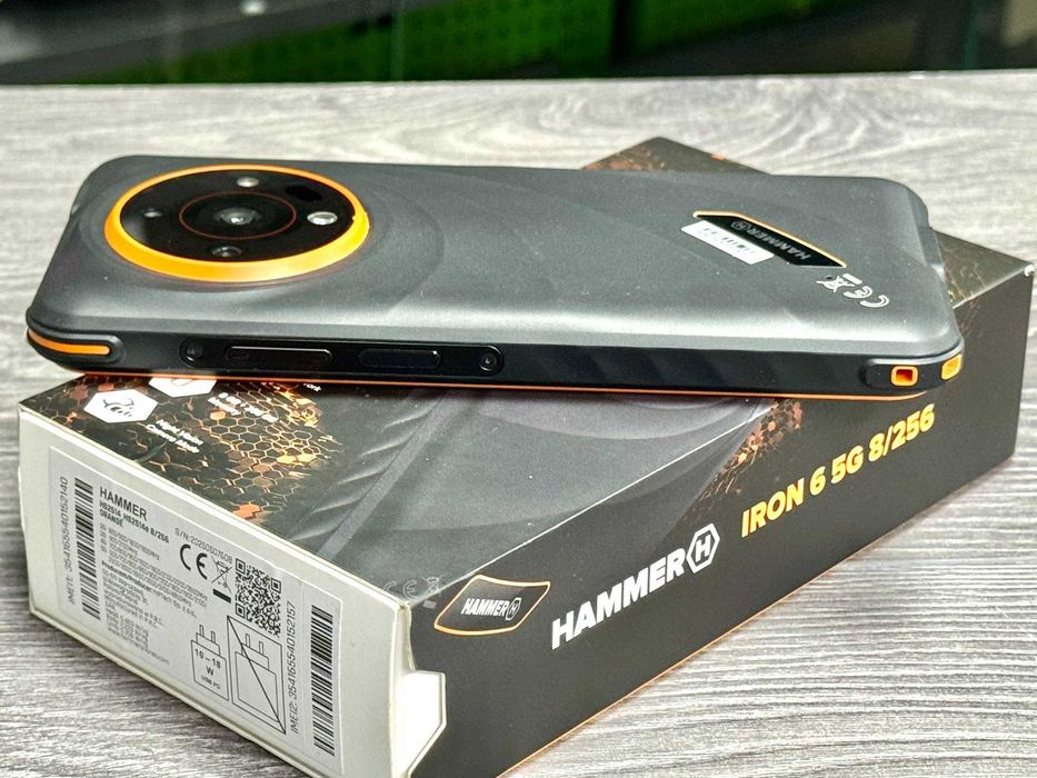 НОВИЙ!!! БРОНЬОВАНИЙ Смартфон HAMMER IRON 6 5G 8/256Gb HS2514 Orange