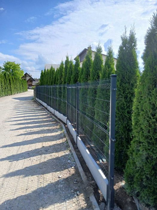 Kompletne ogrodzenie panelowe 203 fi4 z podmurówką - 77zł/mb