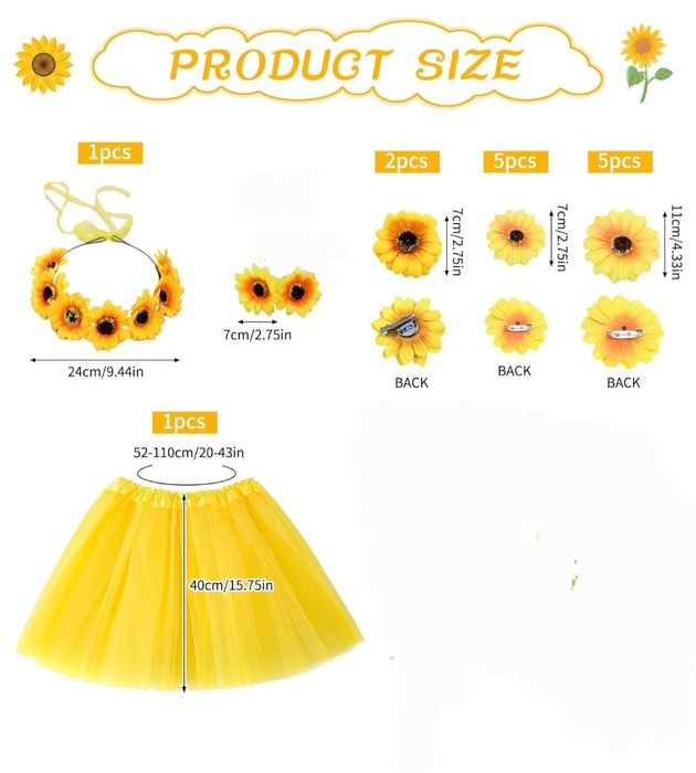 HIQE-FL Damski kostium słonecznika