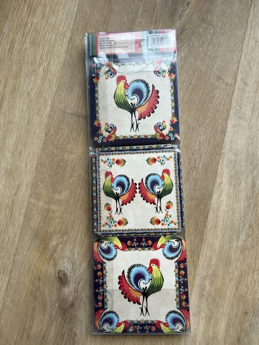 Podkladki korkowe folk paniątka z Polski nowe