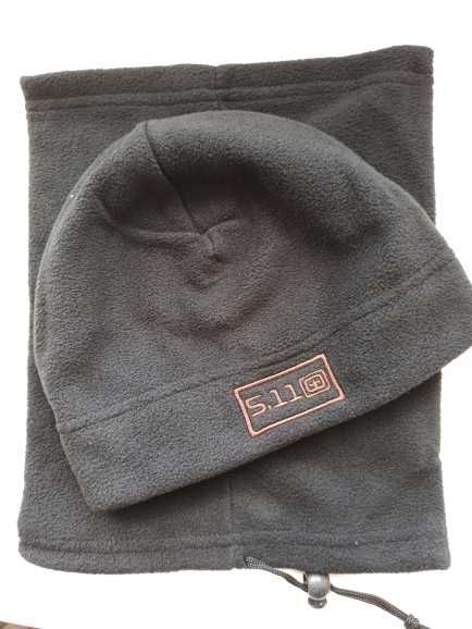 Gorro e Gola Polar Preto - Novo - 2 em 1