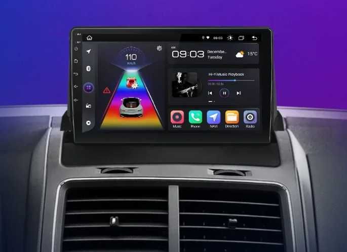 Rádio Android Junsun Dodge Journey 2009 a 2012 CARPLAY 9" GPS 2/32gb SELADO