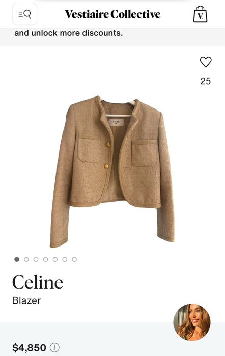 CELINE твідовий піджак оригінал
