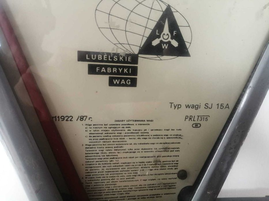 Waga SJ15A Lubelskiej Fabryki Wag