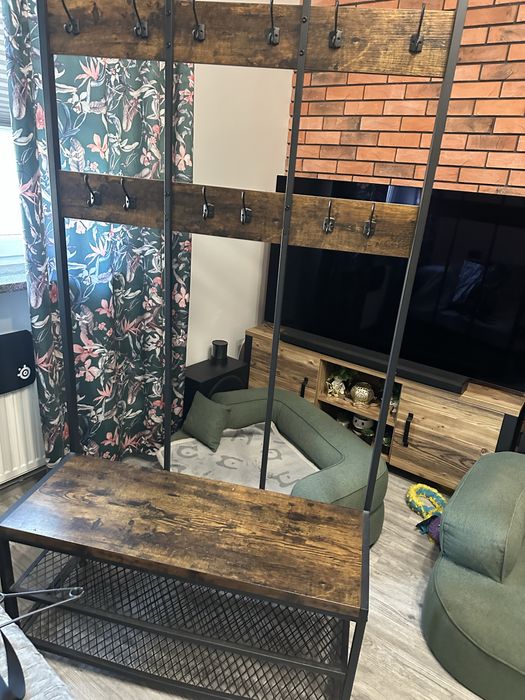 Wieszak garderoba szafka na buty do przedpokoju loft siedzisko kurtki