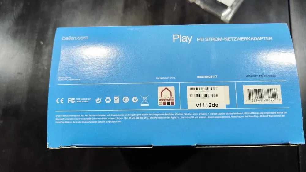 Belkin Play Powerline HD Adaptadores de Rede através do fios eletricos