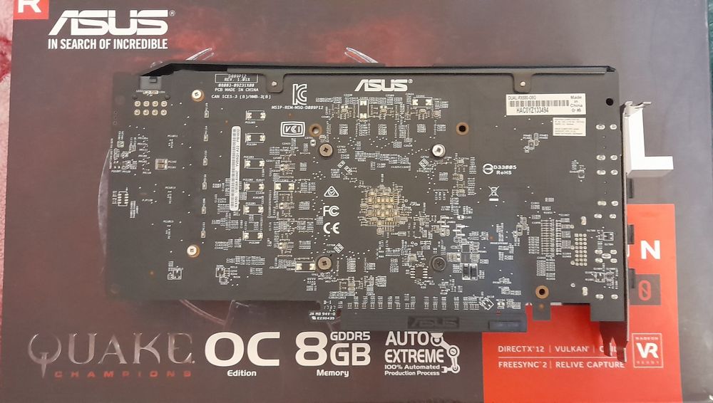 Відеокарта ASUS DUAL RX 580-8GB б/в