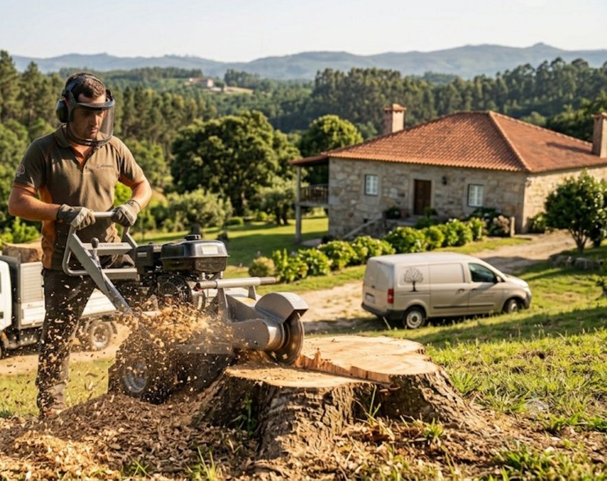 Remoção de Tocos e Raízes | Aveiro Porto Coimbra Viseu Leiria | Fresagem Profissional