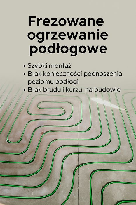 Frezowanie ogrzewanie podłogowe frezowane