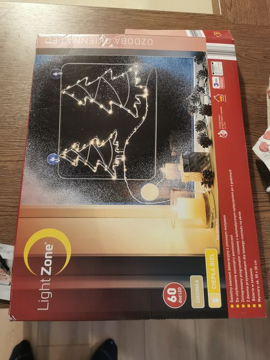 Ozdoby świąteczne led choinka lampki