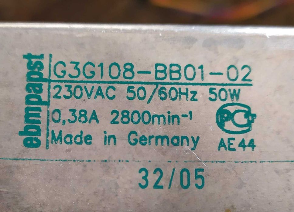 Вентиляторы Ebmpapst G3G200-AL29-71 и G3G108-BB01-02