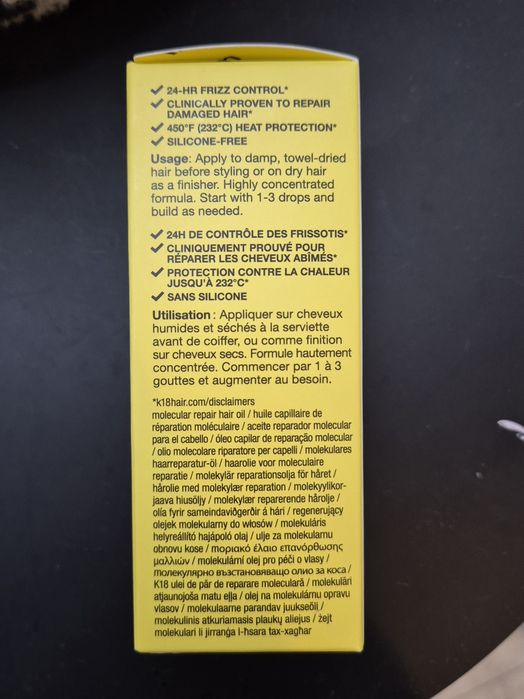 K18 Molecular Repair Hair Oil 30 ml
