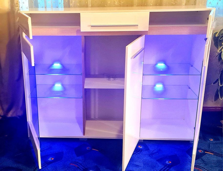 Тумба 3Д СК Бьянко з підсвіткою. Нова.