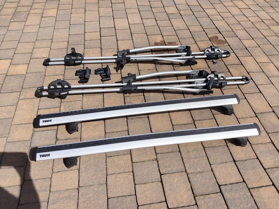 Thule belki dachowe + uchwyty + bagażnik rowerowy – Honda Civic IX Tourer