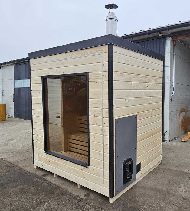 Nowa sauna fińska piec na drewno oświetlenie LED producent izolacja