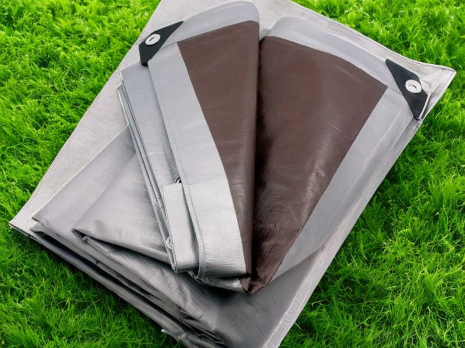 PLANDEKA MOCNA Gruba ROLNICZA Płachta Oczkowana WODOODPORNA 6x12m 4x6m