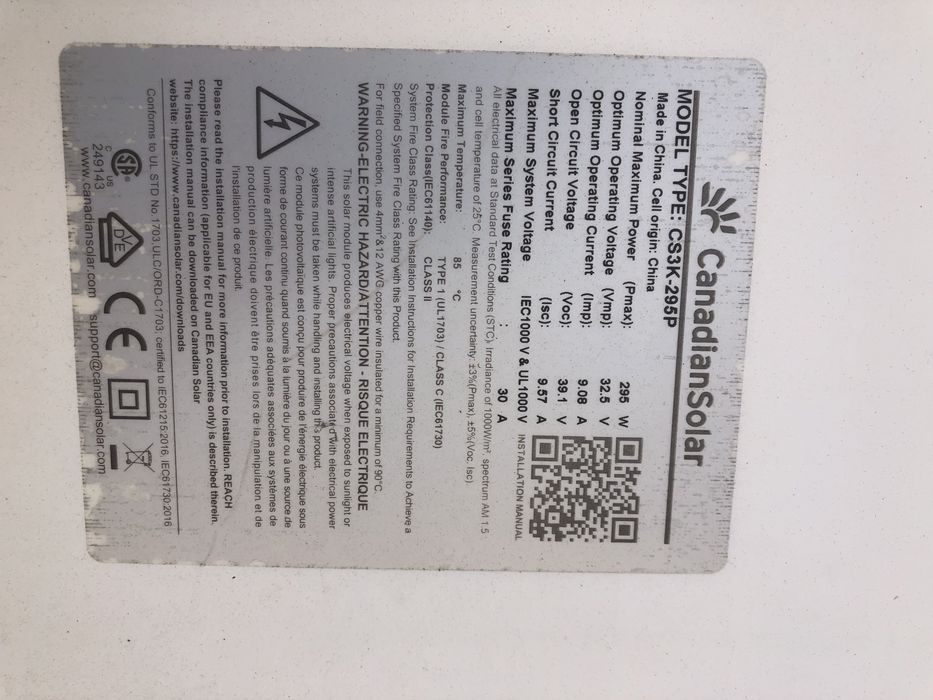 Vendo sistema fotovoltaico