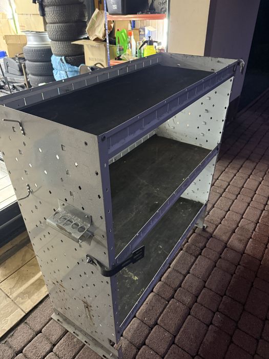 Zabudowa serwisowa bus van mobilny warsztat regał ModułSystem Komplet