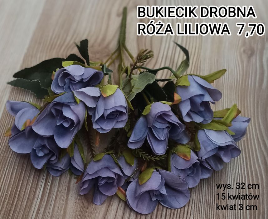 Bukiecik drobna róża liliowa