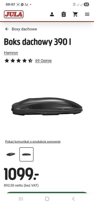 Okazja Bagażnik box na dach samochodu + belki