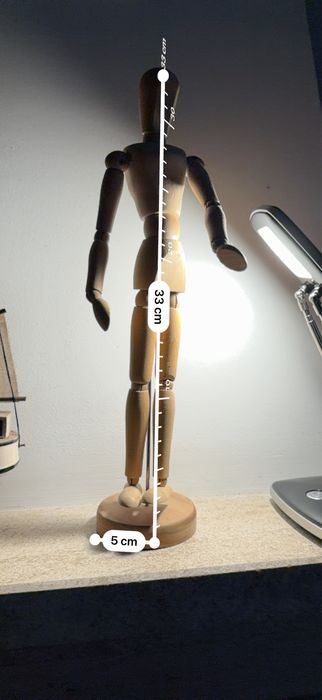 2 Manequins de Madeira Articulados para Desenho