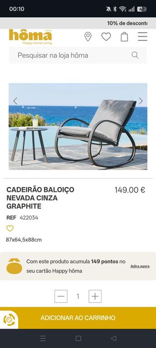 Cadeirão exterior baloiço