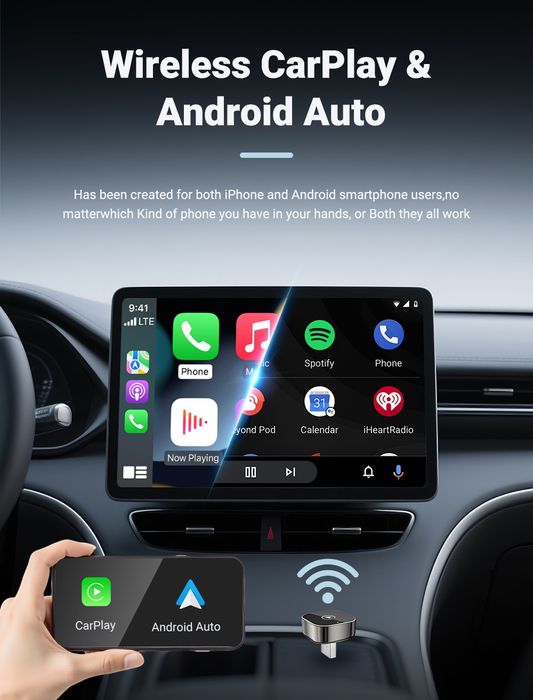 Бездротовий адаптер  Carplay Android auto карплей андроїд авто