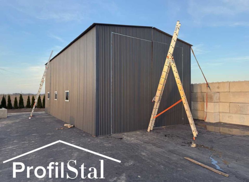Garaze blaszane garaz hala wiata 6x12 konstrukcja ocynkowana