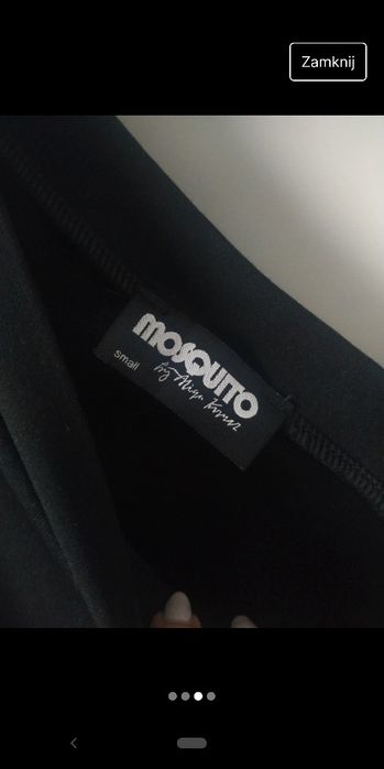 Sukienka mosquito z ozdobnymi rękawami