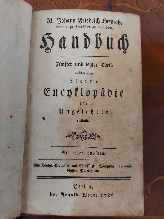 Dawna encyklopedia kolekcjonerska rok 1786