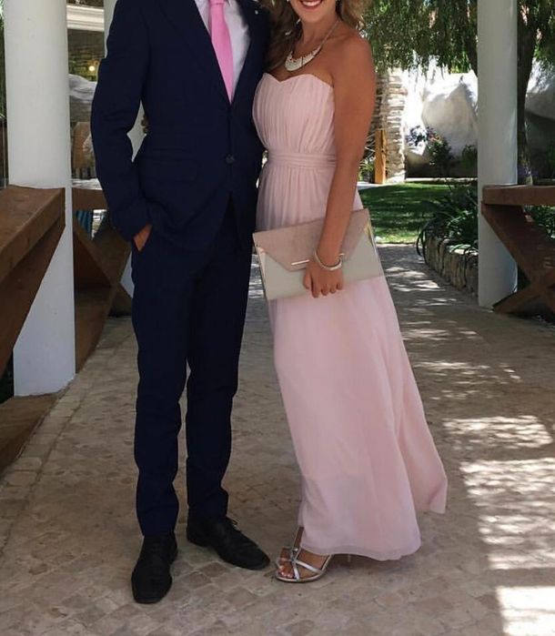 Vestido rosa claro