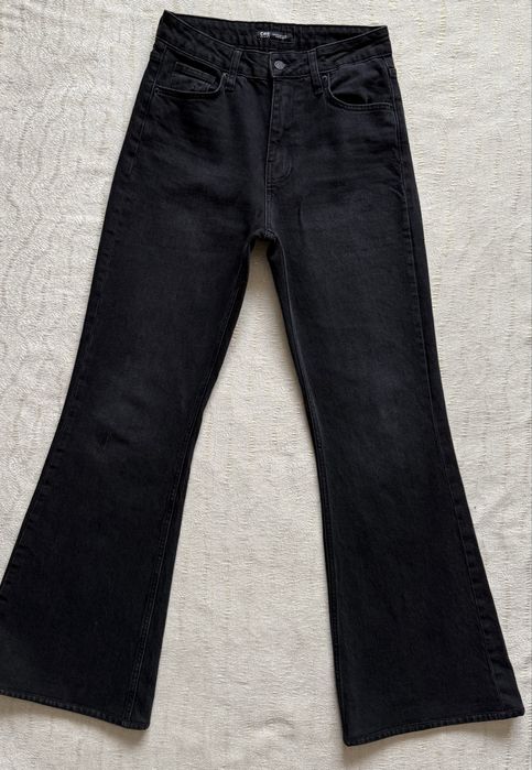 Жіночі чорні джинси кльош CRACPOT JEANS розмір 28  S-М  високa посадка Туреччина