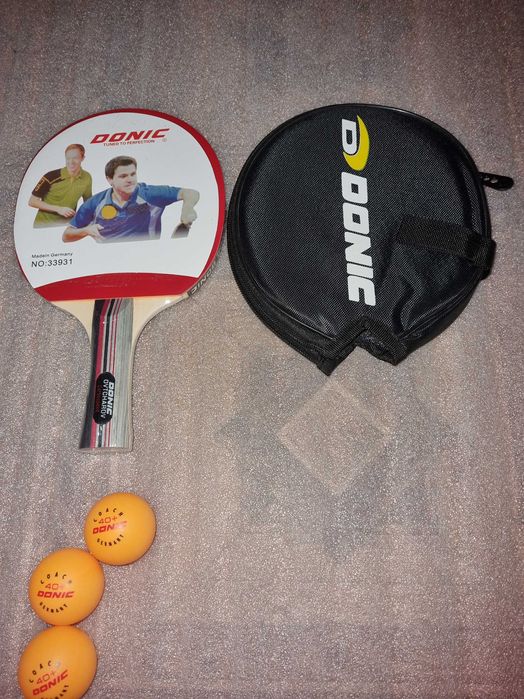 Ракетка для настольного тенниса в чехле+набор мячиков  Donic