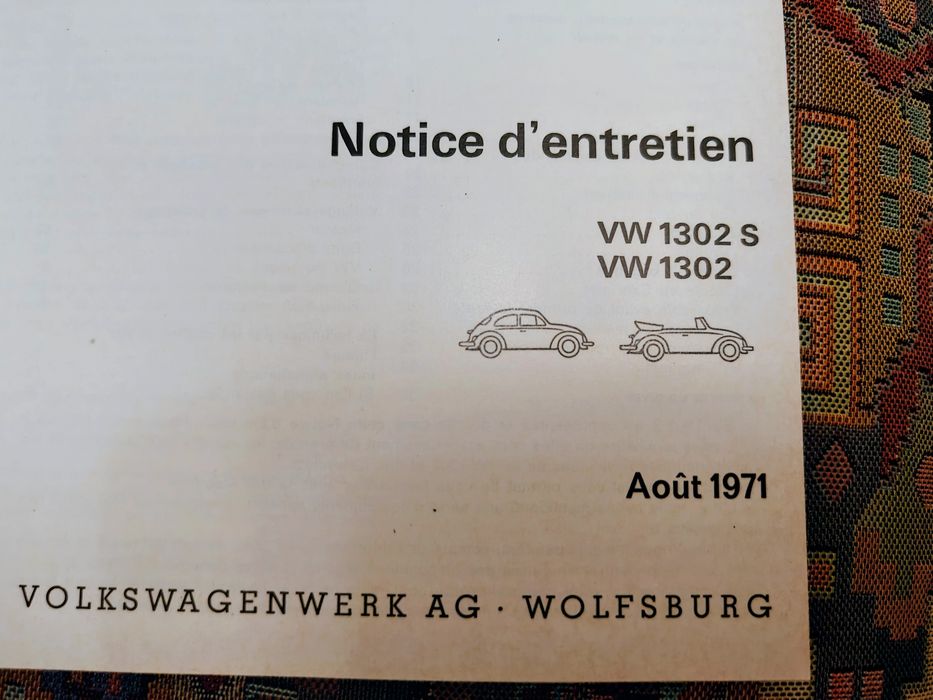 Manual Instruções VW Carocha Beetle