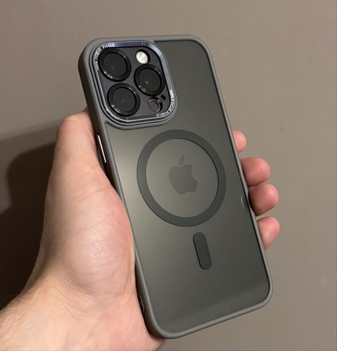 Чехол IPhone 15 Pro Max Natural Titanium MagSafe, 16 Pro Grey MagSafe