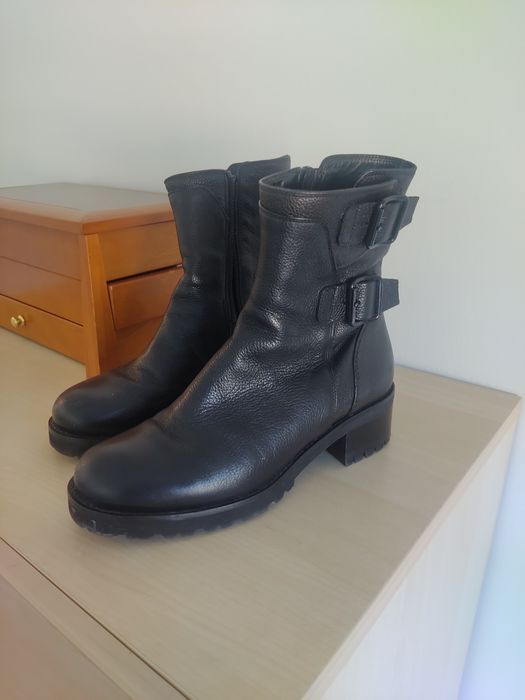 Botas pretas RUSSELL & BROMLEY  DYNAMO tam 36 biker