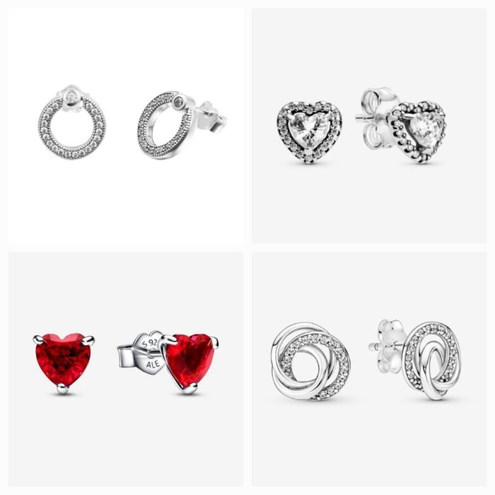 Пандора серьги , набор с колье