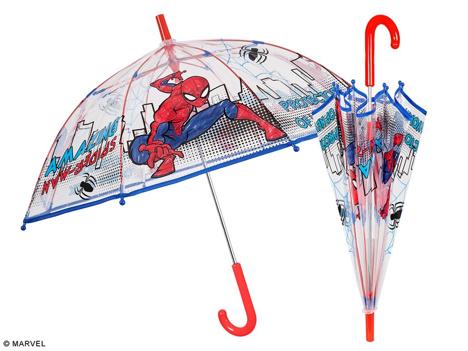Parasol dziecięcy SPIDERMAN, transparentny 45/8 Perletti